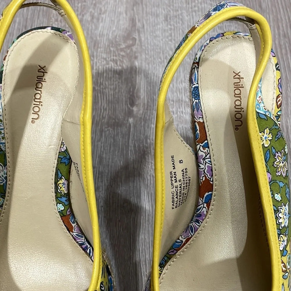 Xhilaration Espadrille Wedge Slingback Tiki Floral 8 - Picture 6 of 12